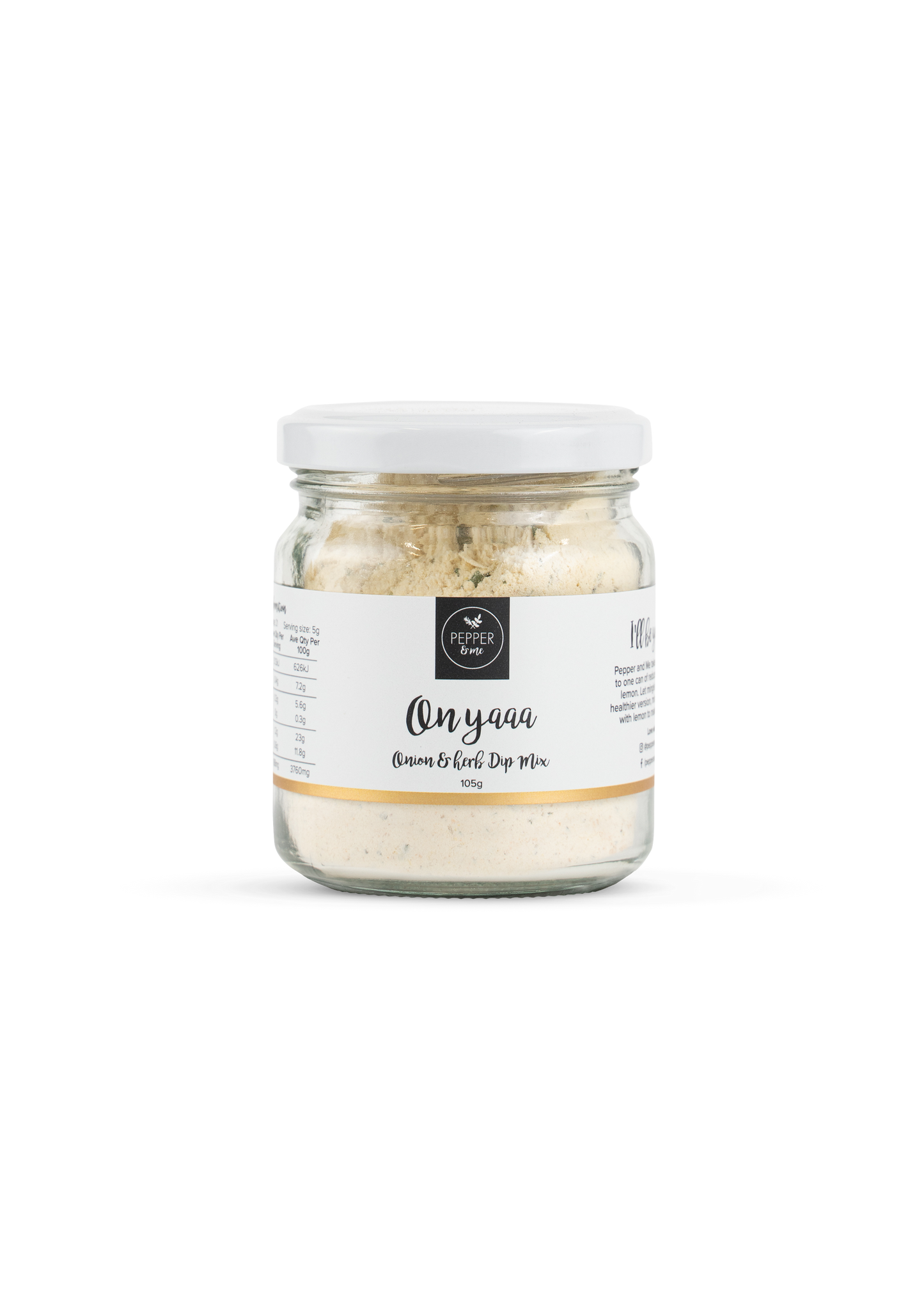 Pepper & Me On yaaa Onion Dip Mix 105g