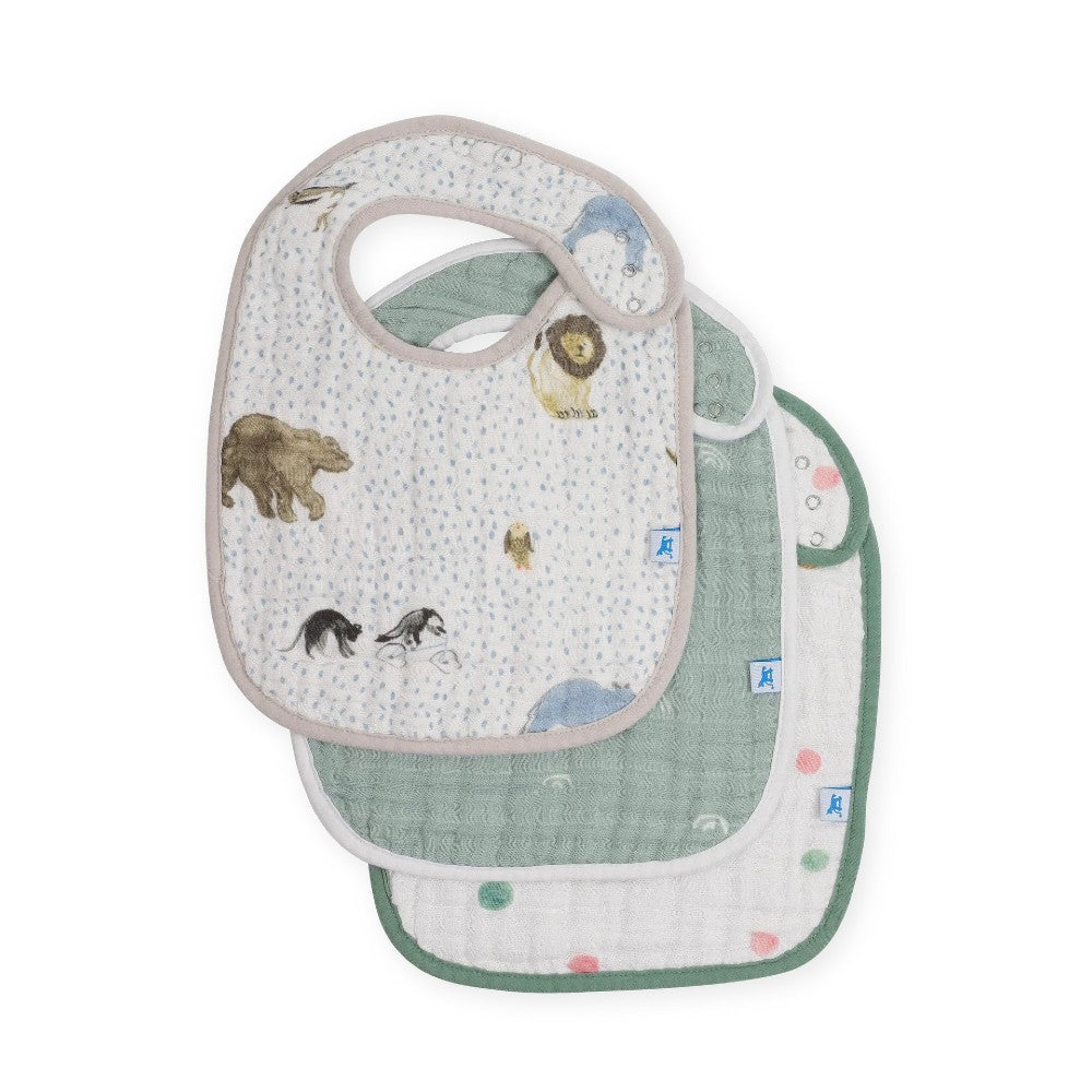 Muslin Classic Bibs - Party Animals