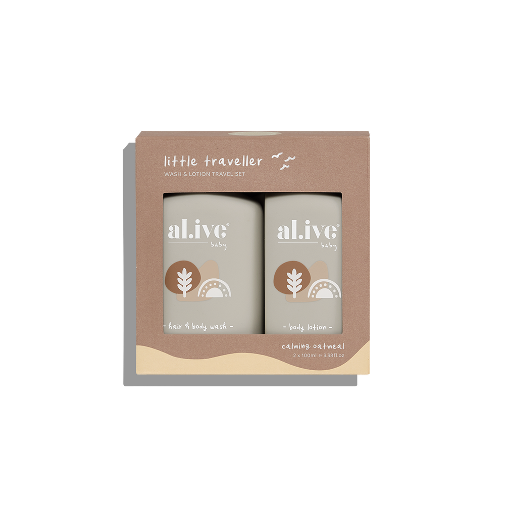 al.ive little traveller set - calming oatmeal