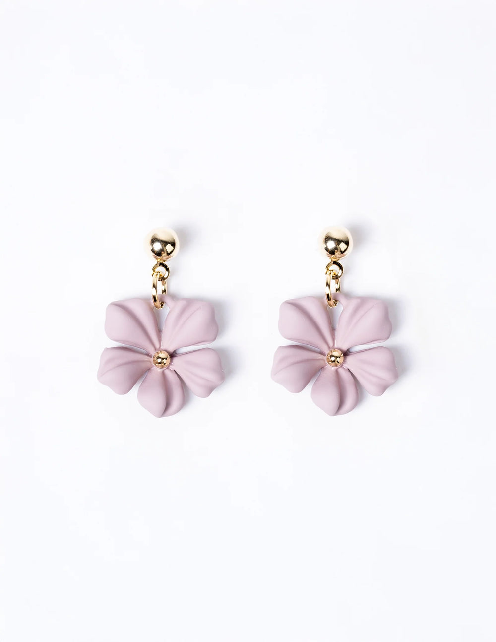 Dangly Flower Earrings | Mauve