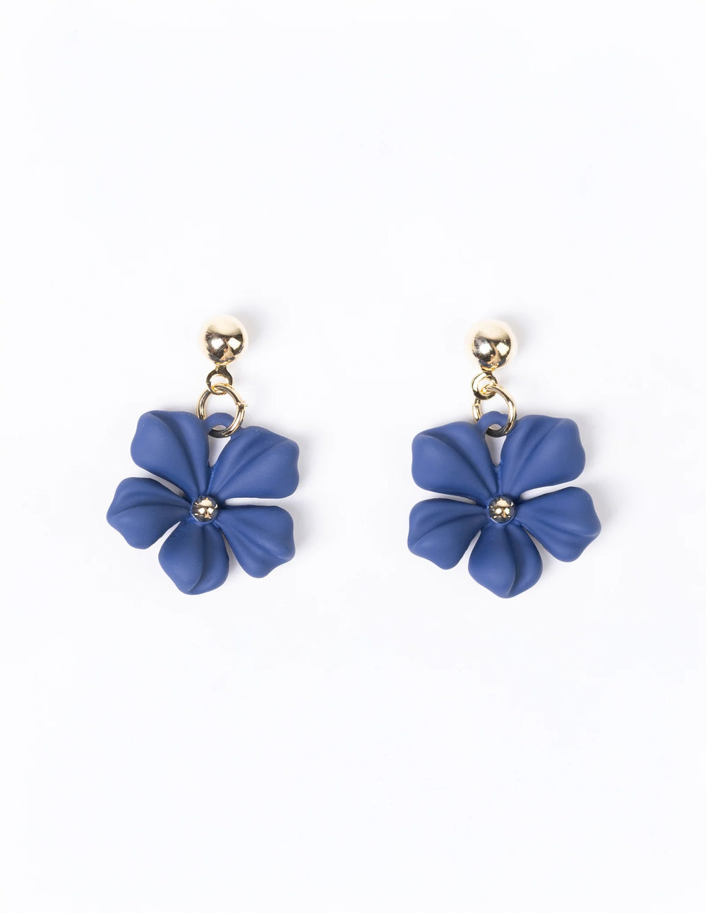 Dangly Flower Earrings | Blue