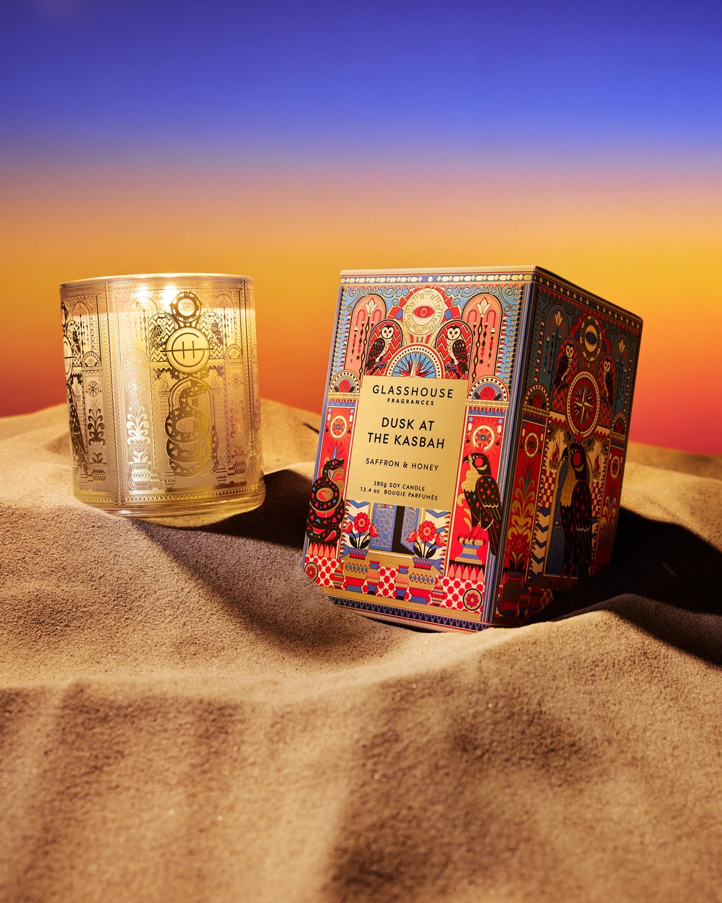 
                  
                    Glasshouse Fragrances Dusk at the Kasba 380g Candle
                  
                