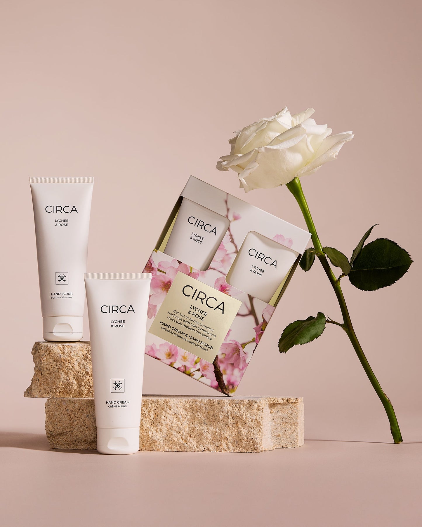 
                  
                    Circa Lychee & Rose Hand Cream and Hand Scrub
                  
                